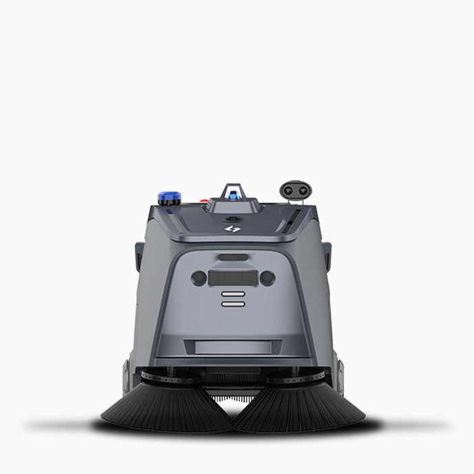 Beetle autonomous cleaning robot in an industrial warehouse